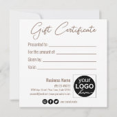 Elegant White Classy Luminous Gold Bow-kaartje (Achterkant)