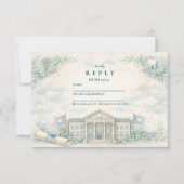 Elegant White Coat Dentist Graduation Party RSVP Kaartje (Voorkant)