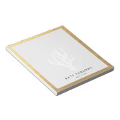 Elegant White Coral Gold-laptop Notitieblok (Schuin)