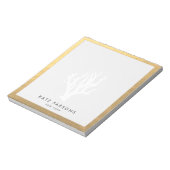 Elegant White Coral Gold-laptop Notitieblok (Linkerzijde)