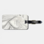 Elegant White Cream Heart Bagagelabel (Achterkant horizontaal)