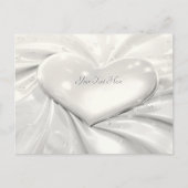 Elegant White Cream Heart Briefkaart (Voorkant)
