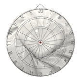 Elegant White Cream Heart Dartboard Dartbord (Voorkant)