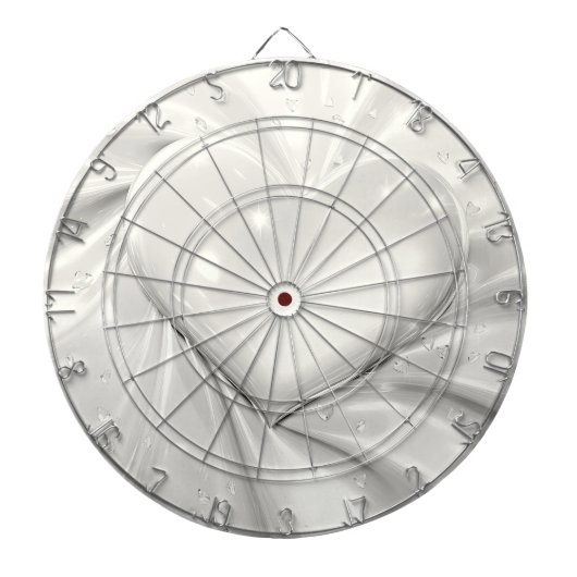 Elegant White Cream Heart Dartboard Dartbord (Voorkant)