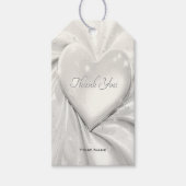 Elegant White Cream Heart Gift Label Cadeaulabel (Voorkant)