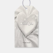Elegant White Cream Heart Gift Label Cadeaulabel (Achterkant)