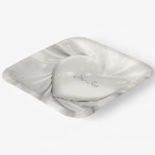 Elegant White Cream Heart Paper Bord (Gebogen)