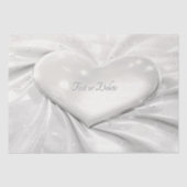 Elegant White Cream Heart Tissue Papier (Voorkant)