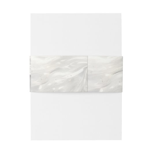 Elegant White Cream Heart Uitnodigingen Wikkel (Achterkant Voorbeeld)