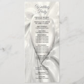 Elegant White Cream Heart Wedding Programma Programmakaart (Achterkant)