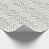 Elegant White Cream Heart Wrapping Paper Cadeaupapier (Hoek)