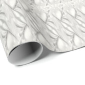 Elegant White Cream Heart Wrapping Paper Cadeaupapier (Rol Hoek)
