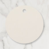 Elegant White Cream Initialen Wedding Verloving Bedankjes Labels (Achterkant)
