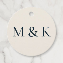 Elegant White Cream Initialen Wedding Verloving Bedankjes Labels