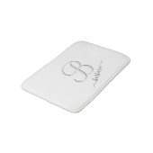 Elegant White Custom Monogram Name Badmat (Gekanteld)