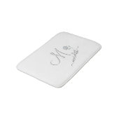 Elegant White Custom Monogram Name Badmat (Gekanteld)