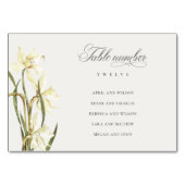 Elegant White Daffodil Wedding Seding Chart Kaart (Achterkant)