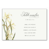 Elegant White Daffodil Wedding Seding Chart Kaart (Voorkant)