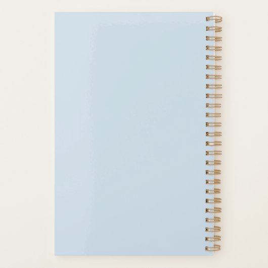 Elegant white daisies blue planner (Achterkant)