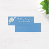 Elegant White Daisies Blue Wedding Reception Mini Visitekaartjes (Bureau)