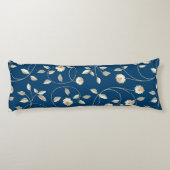 Elegant  White Daisies Chic Bedding Lichaamskussen (Achterkant)