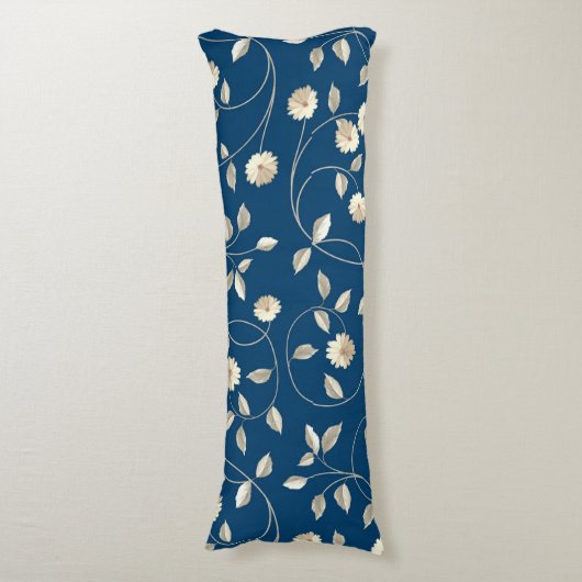 Elegant  White Daisies Chic Bedding Lichaamskussen (Voorkant Verticaal)