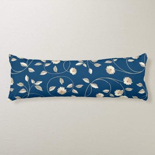 Elegant  White Daisies Chic Bedding Lichaamskussen (Voorkant)