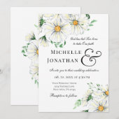 Elegant White Daisies Floral Christelijk Wedding Kaart (Voorkant / Achterkant)