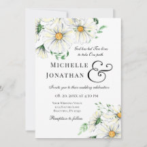 Elegant White Daisies Floral Christelijk Wedding