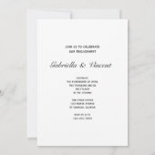 Elegant White Daisy Engagement Party Kaart (Achterkant)