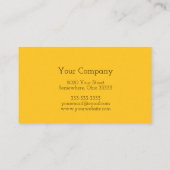 Elegant White Daisy Floral Designer Yellow Visitekaartje (Achterkant)