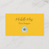 Elegant White Daisy Floral Designer Yellow Visitekaartje (Voorkant)