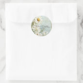 Elegant White Daisy Ronde Sticker (Tas)