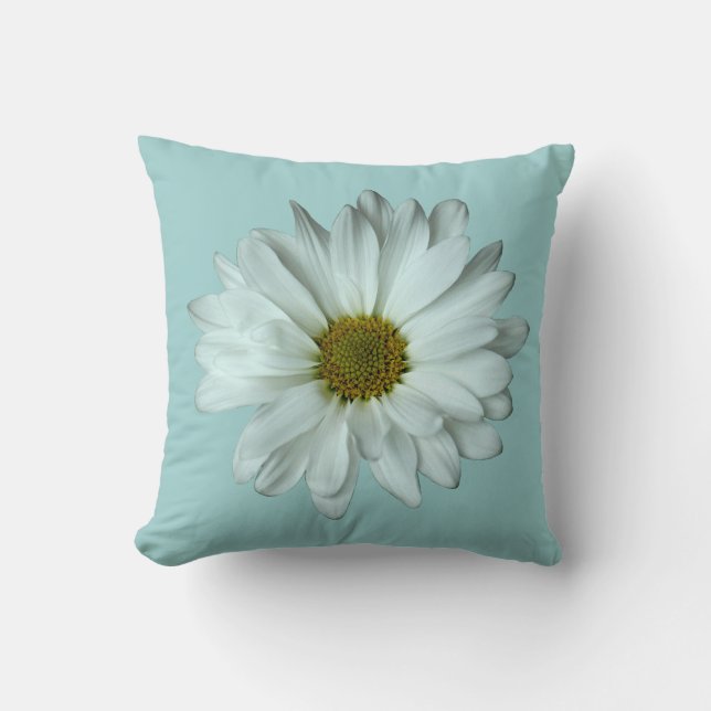 Elegant White Daisy Sierkussen (Voorkant)