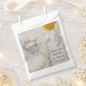 Elegant White Daisy Wedding Bedankt Bedankzakje (Geknipt)