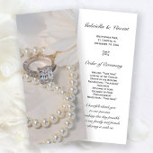 Elegant White Daisy Wedding Ceremony Program Programmakaart