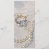 Elegant White Daisy Wedding Ceremony Program Programmakaart (Voorkant)