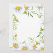 Elegant White Daisy Wedding Invitations Kaart (Achterkant)