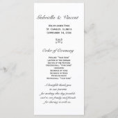 Elegant White Daisy Wedding Programme Programmakaart (Achterkant)