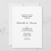 Elegant White Daisy Wedding Rehearsal Dinner Kaart (Achterkant)