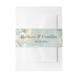 Elegant White Daisy Wedding Uitnodigingen Wikkel