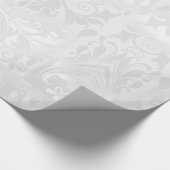 Elegant White Damask Cadeaupapier (Hoek)