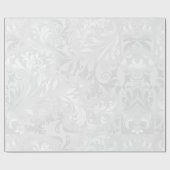 Elegant White Damask Cadeaupapier (Vlak)