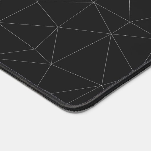 Elegant White Dark Grey geometric mesh Monogram Bureaumat (Hoek)