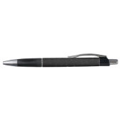Elegant White Dark Grey geometric mesh Monogram Pen (Bovenkant)