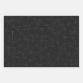 Elegant White Dark grijs geometrisch mesh-patroon Inpakpapier Vel (Voorkant 3)