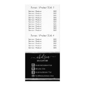 Elegant White Diamonds - Kaart voor racks met prij (Achterkant)