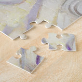 Elegant White Dog Mosaic Gold Klimt Style Legpuzzel (Zijkant)