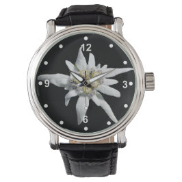 Elegant White Edelweiss Watch Horloge