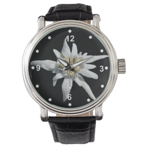 Elegant White Edelweiss Watch Horloge